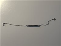 Bracelet Donna Oro Woman in White Gold Diamante Black BROR-7-253 TENNIS